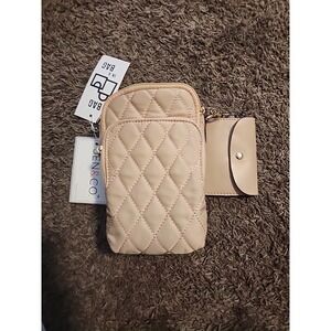 Parker Everyday Travel Vegan‎ Leather Quilted Crossbody Handbag Purse, Tan